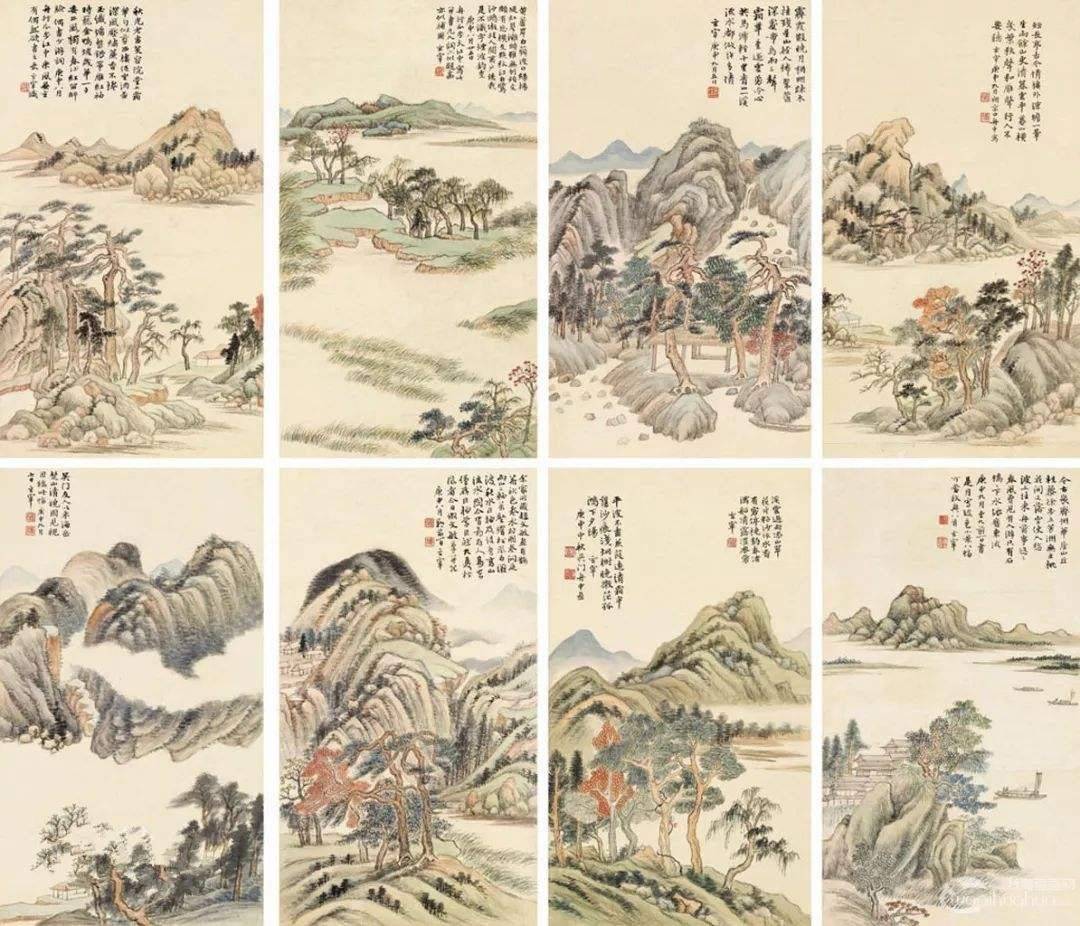 秋兴八景图-董其昌