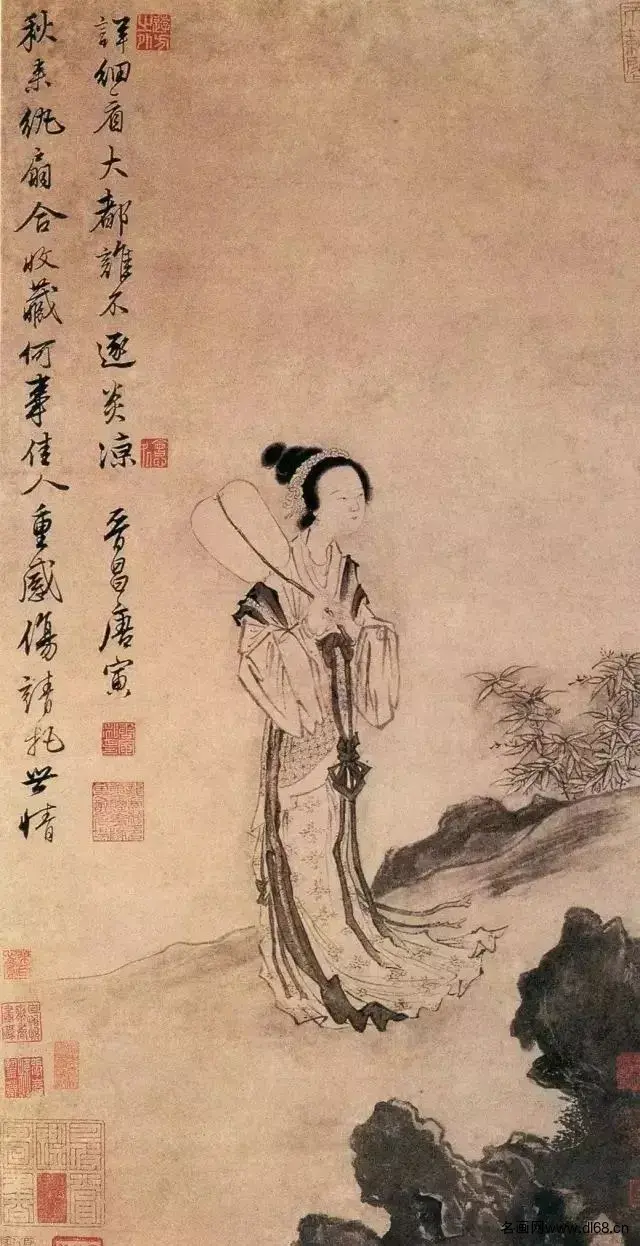 秋风纨扇图-唐寅