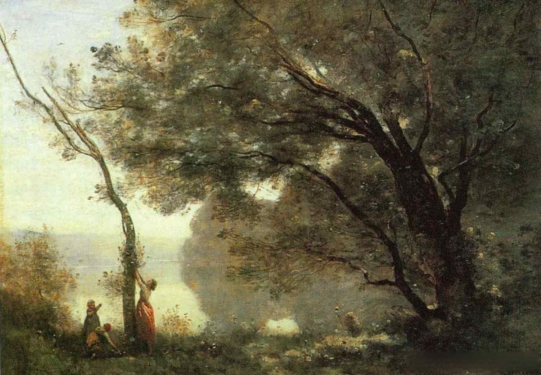 孟特枫丹的回忆-柯罗-高清下载