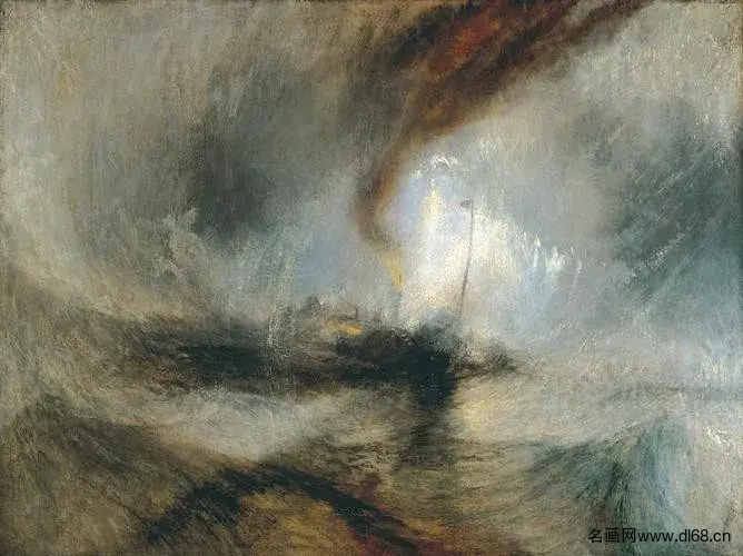 暴风雪中的汽船-透纳-高清下载