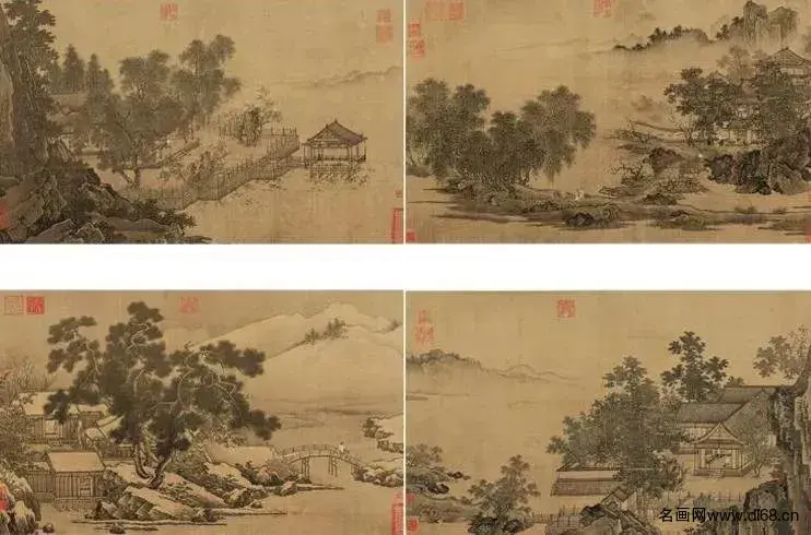 四景山水图--刘松年-高清下载