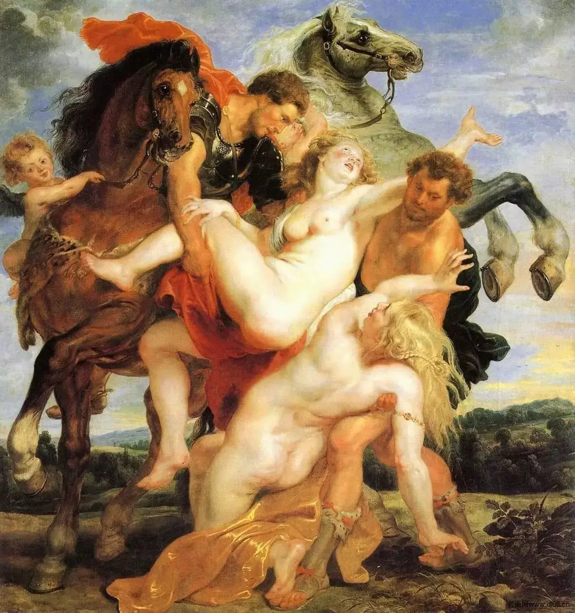 劫夺留西帕斯的女儿-鲁本斯-高清下载