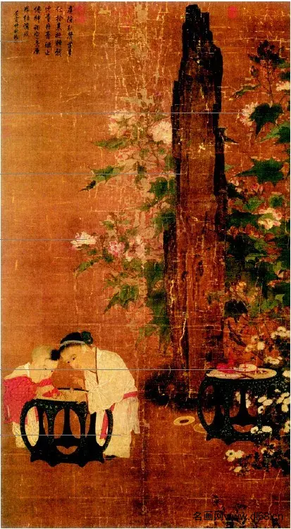 秋庭戏婴图-苏汉臣-高清下载