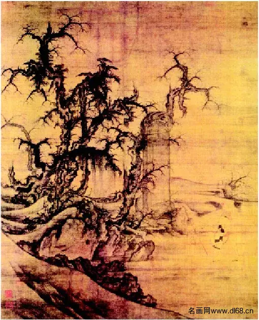 读碑窠石图-李成