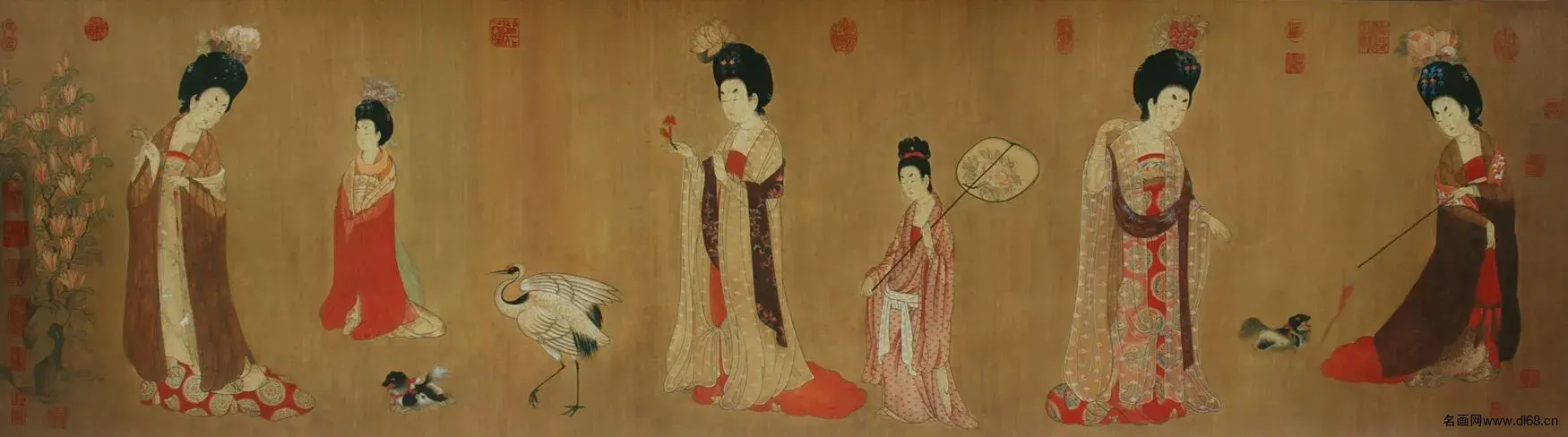 簪花仕女图-周昉-高清下载