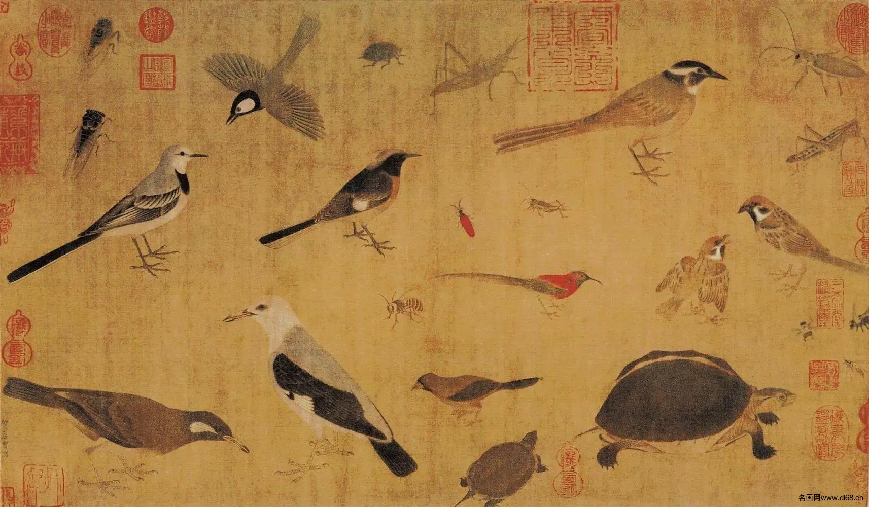 珍禽图-黄筌-高清下载