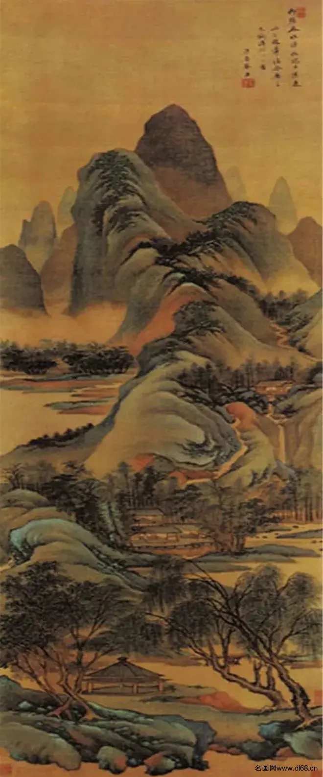 仿三赵山水图-王鉴